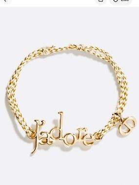 Dior Jadore' Script Cord Bracelet New Authentic